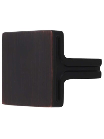 Anwick Cabinet Knob - 1-1/8 inch Square in Brushed Oil Rubbed Bronze.